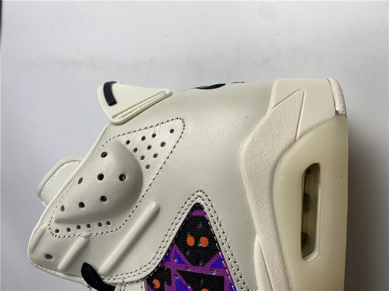 Air Jordan 6 Bege Roxo e Laranja