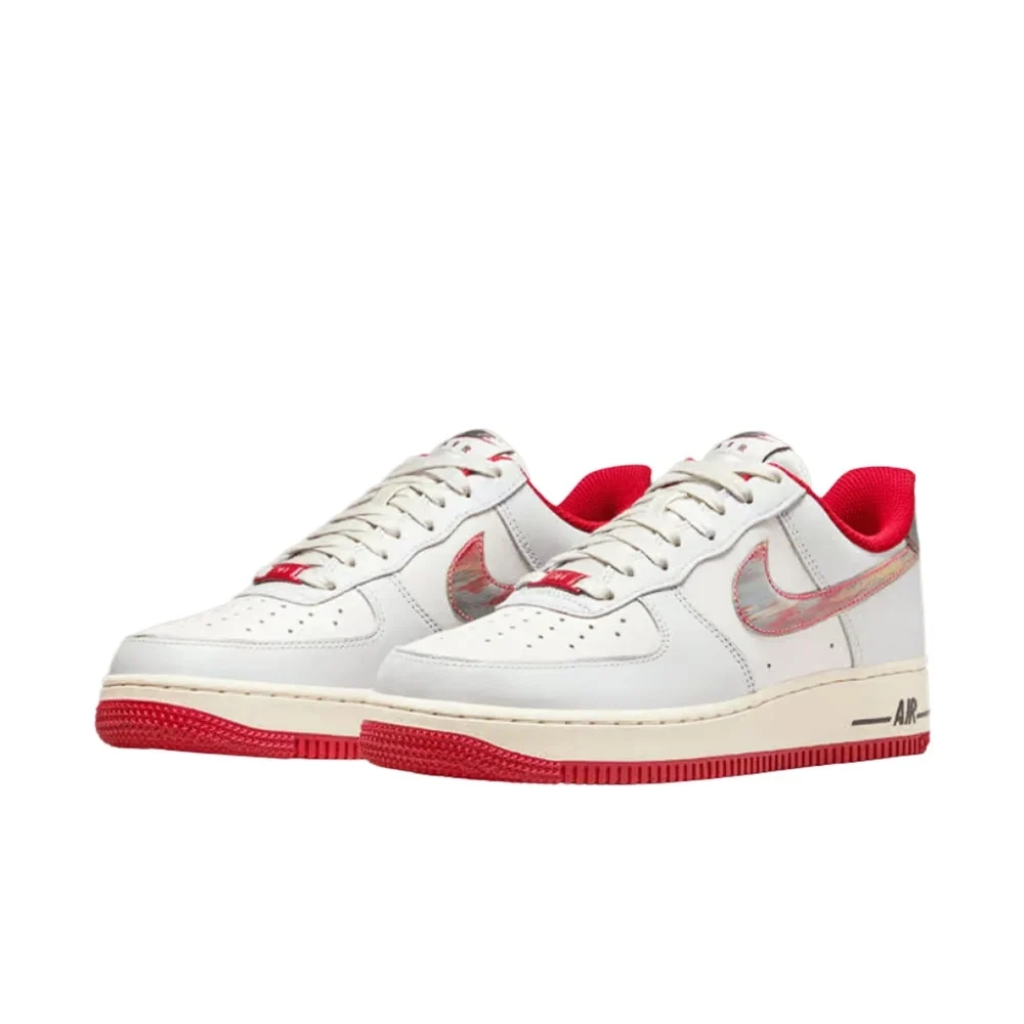 Tênis Air Force 1 07 Cinza/vermelho