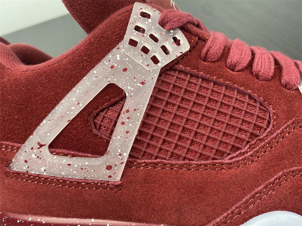 Air Jordan 4 Retrô Oklahoma Sooners Vinho Branco e Azul Gelo