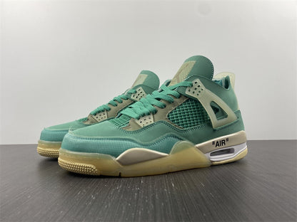 Air Jordan 4 x Off White Verde Menta e Bege