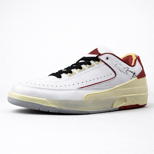 Air Jordan 2 Low Branco Vermelho e Preto