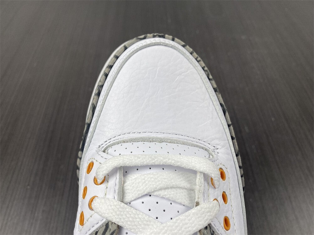 Air Jordan 3 Branco Vermelho e Cinza