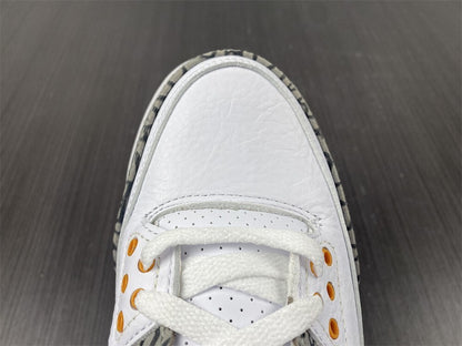 Air Jordan 3 Branco Vermelho e Cinza