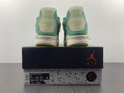 Air Jordan 4 x Off White Verde Menta e Bege