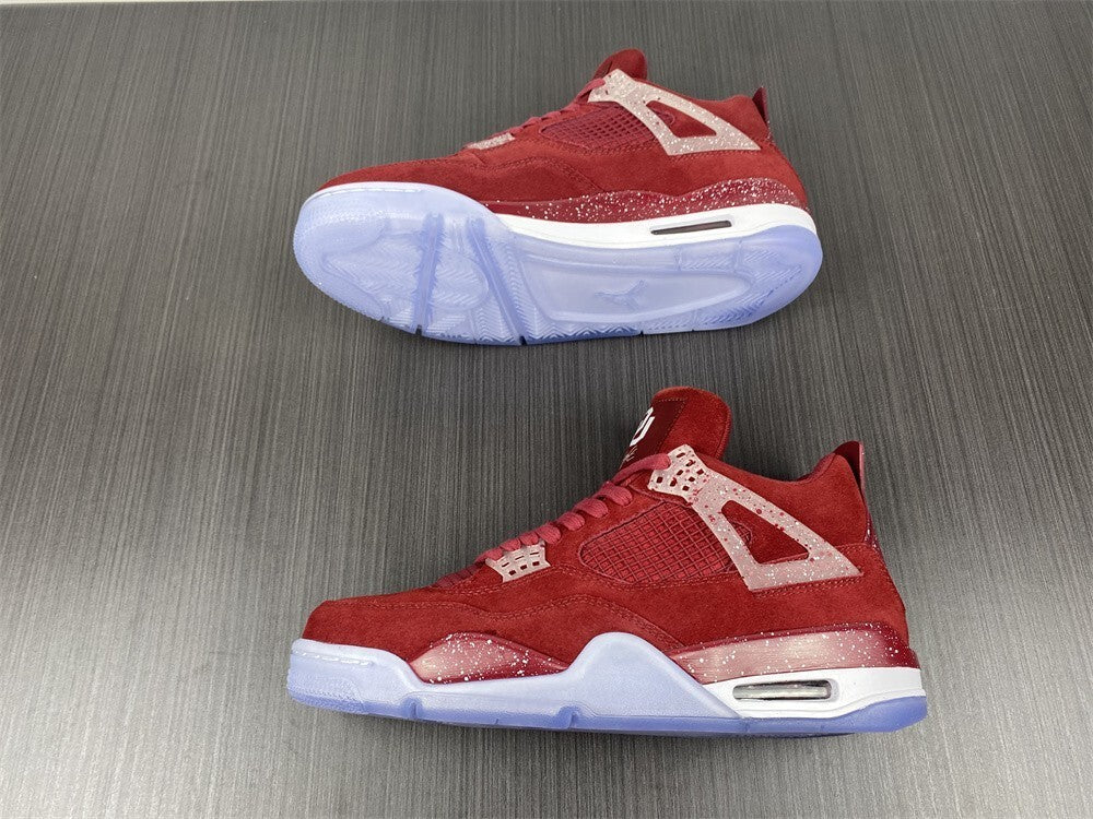Air Jordan 4 Retrô Oklahoma Sooners Vinho Branco e Azul Gelo