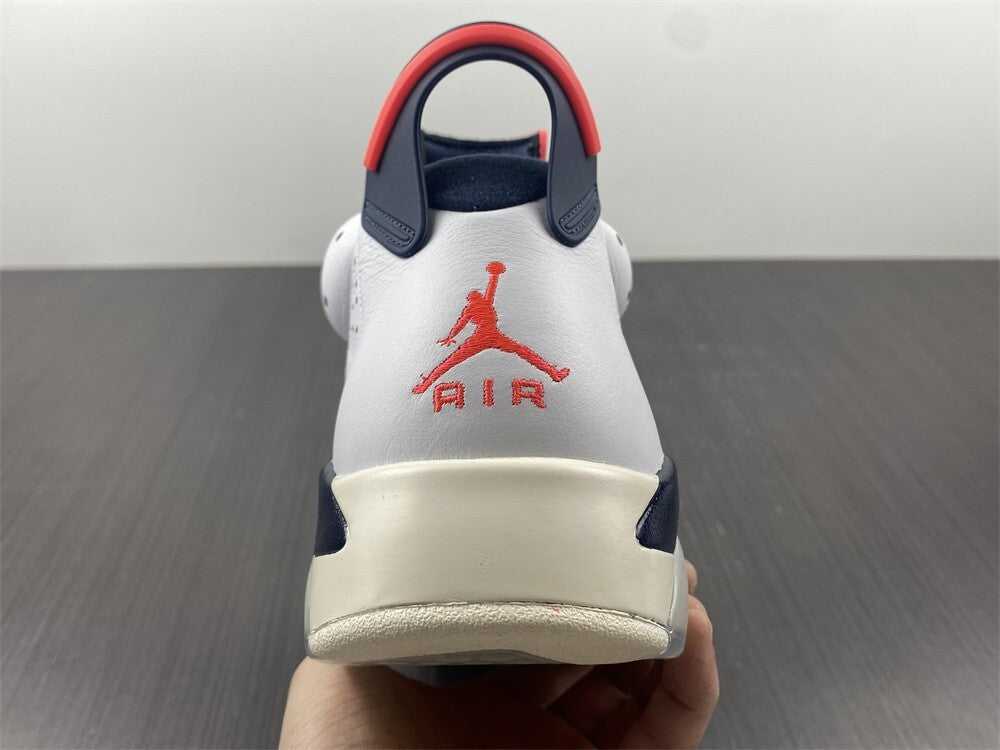 Air Jordan 6 Branco Azul Marinho e Laranja