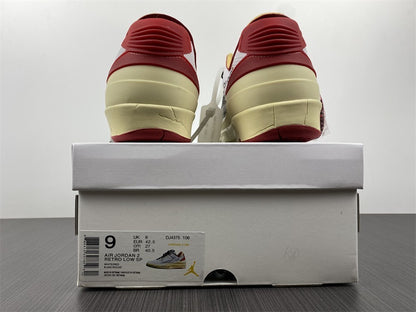 Air Jordan 2 Low Branco Vermelho e Preto