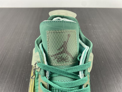 Air Jordan 4 x Off White Verde Menta e Bege