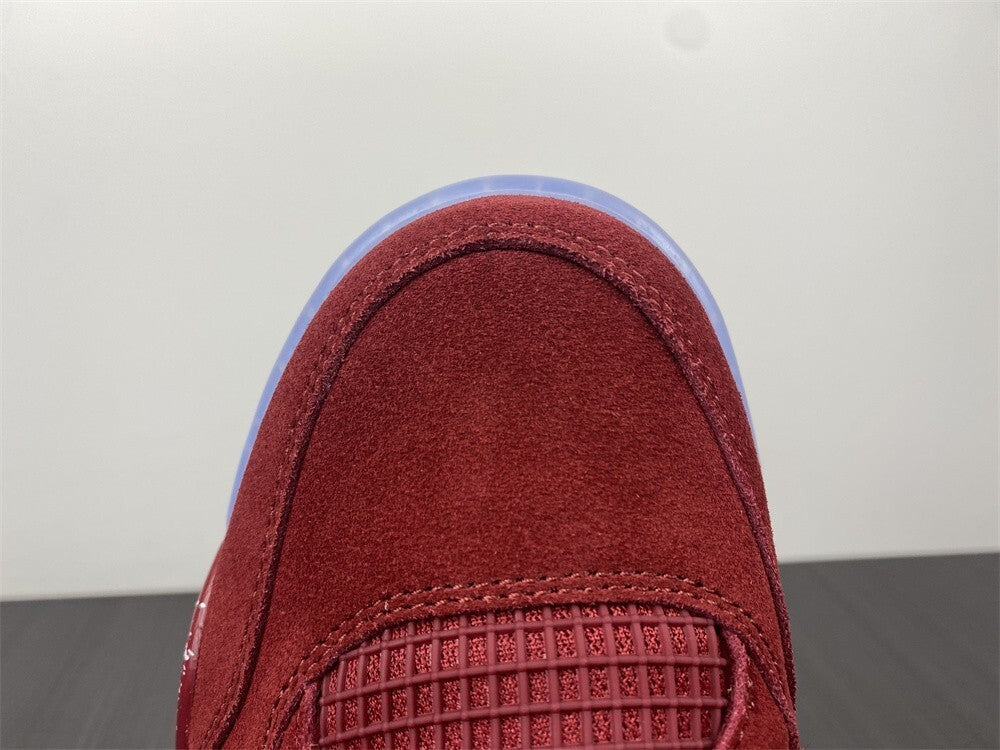 Air Jordan 4 Retrô Oklahoma Sooners Vinho Branco e Azul Gelo