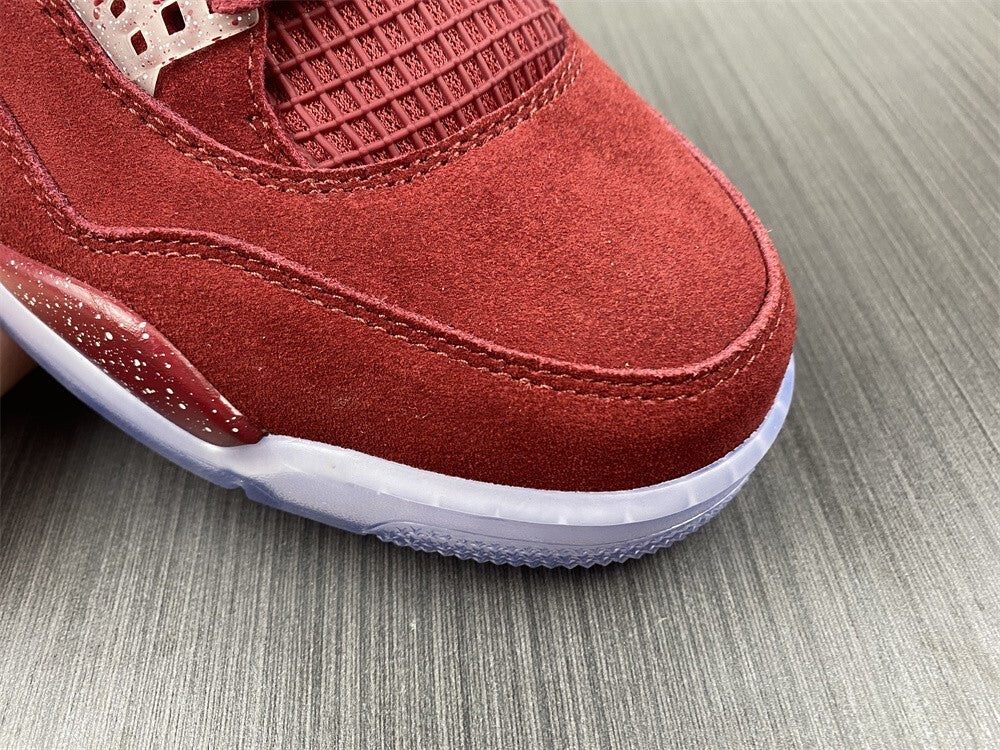 Air Jordan 4 Retrô Oklahoma Sooners Vinho Branco e Azul Gelo