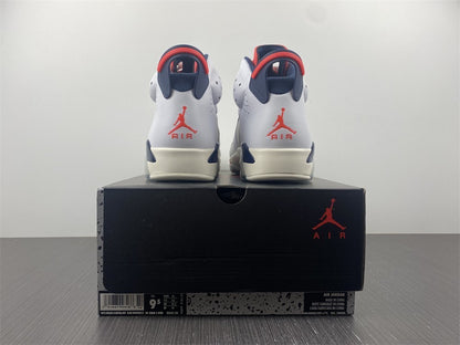 Air Jordan 6 Branco Azul Marinho e Laranja