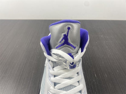 Air Jordan 5 Branco Roxo e Preto