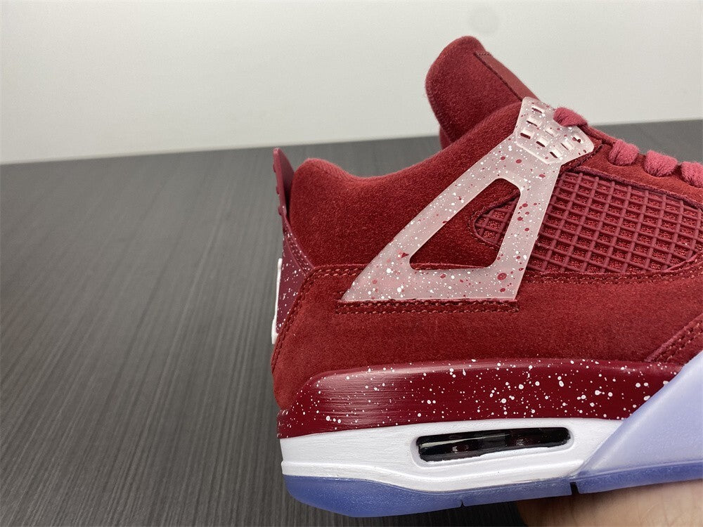 Air Jordan 4 Retrô Oklahoma Sooners Vinho Branco e Azul Gelo