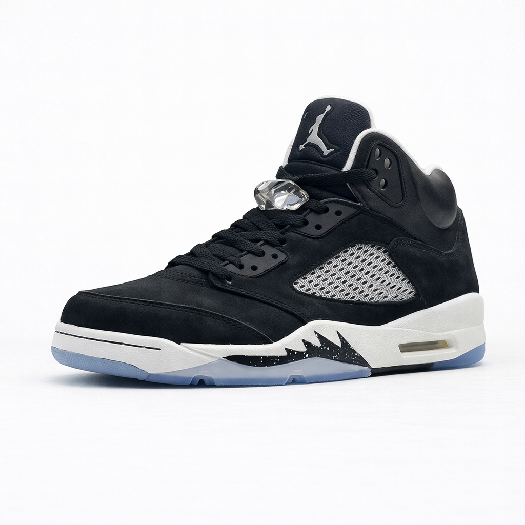 Air Jordan 5 Preto Branco e Azul Gelo