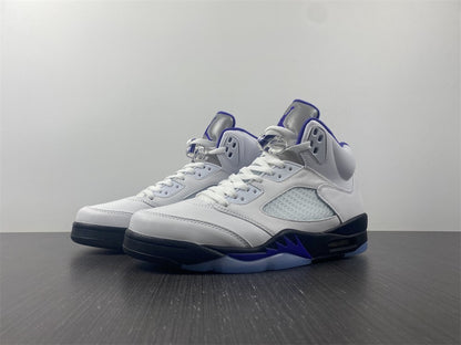 Air Jordan 5 Branco Roxo e Preto