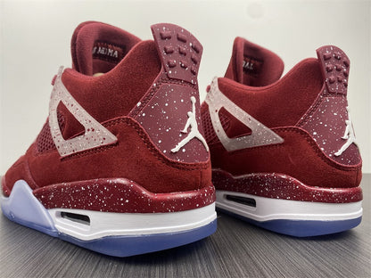Air Jordan 4 Retrô Oklahoma Sooners Vinho Branco e Azul Gelo
