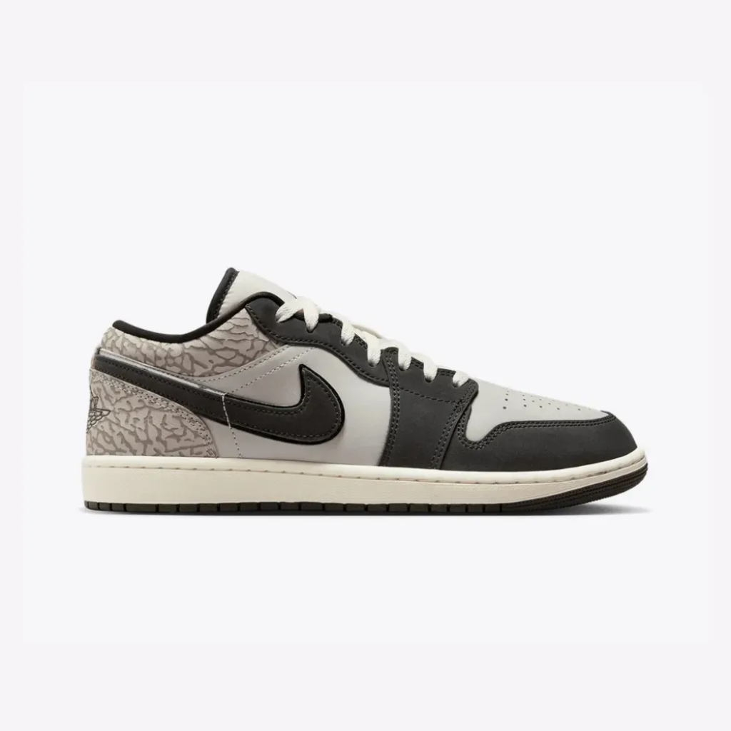 Air Jordan 1 Low SE Sail Deep Pewter Elephant Print