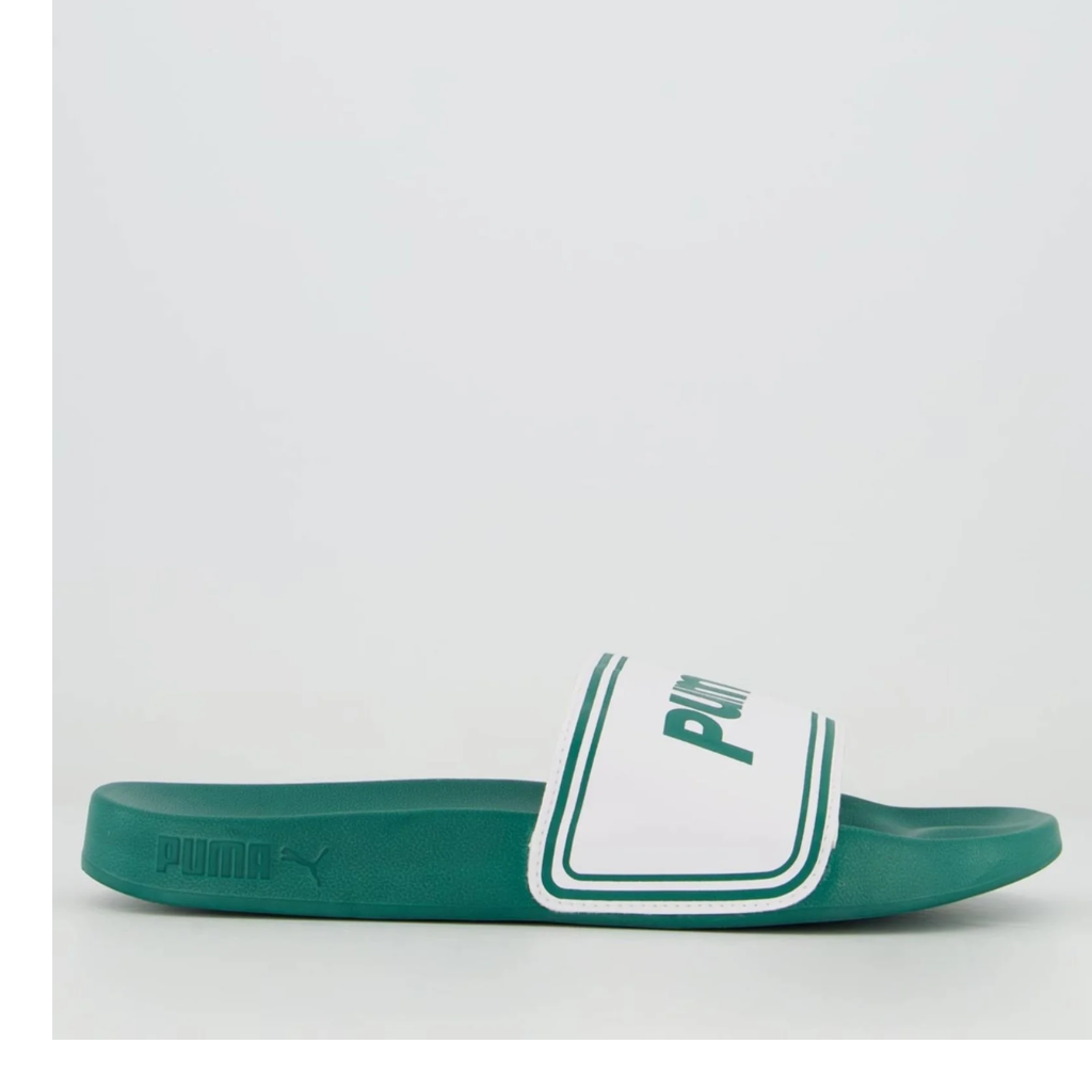 Chinelo Puma Leadcat 2.0 Team BDP Branco e Verde