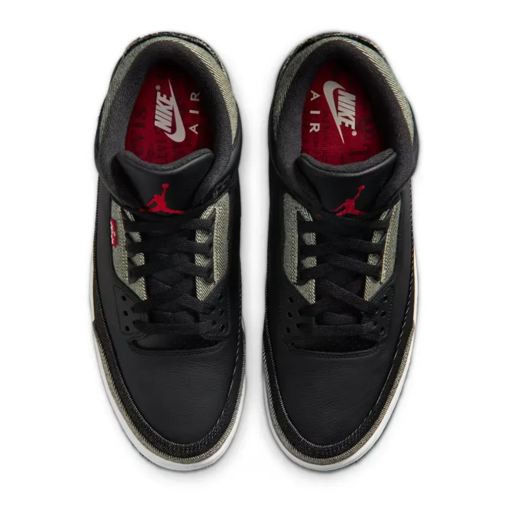 Levi's x Air Jordan 3 Black White