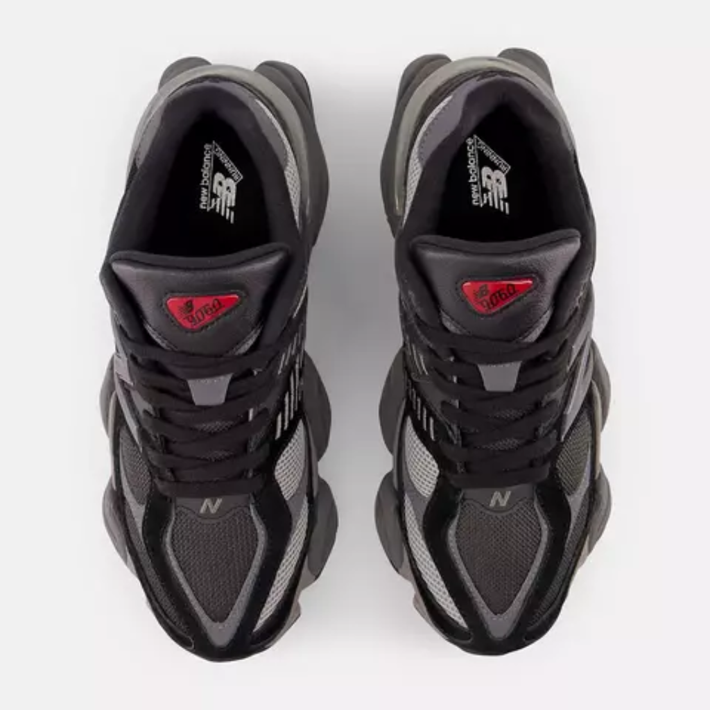 New Balance 9060 BLACK with CASTLEROCK and Rain Cloud