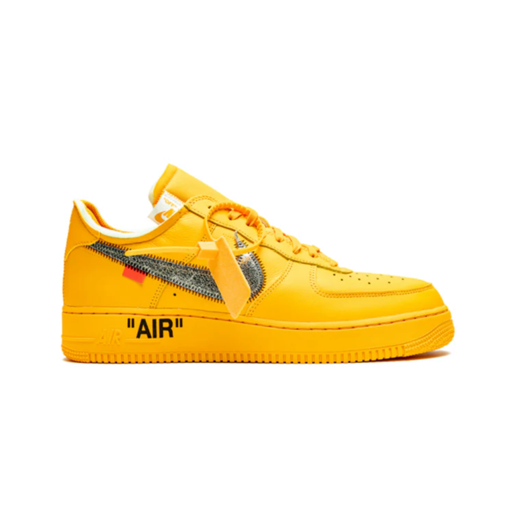 Nike Air force 1 Low Off White University Gold Metallic Silver