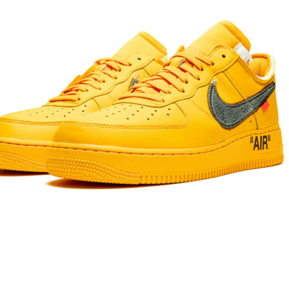 Nike Air force 1 Low Off White University Gold Metallic Silver
