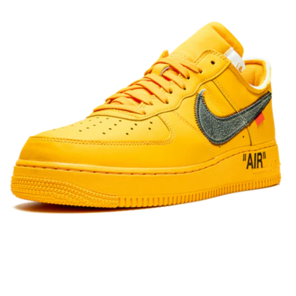 Nike Air force 1 Low Off White University Gold Metallic Silver