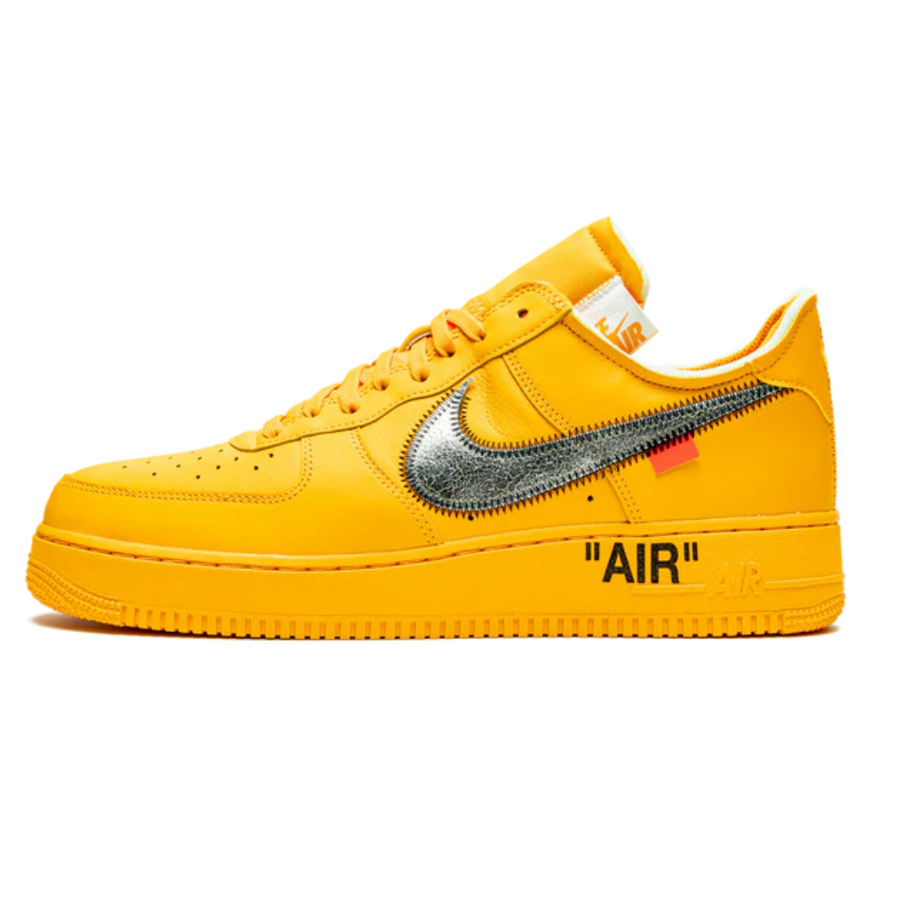 Nike Air force 1 Low Off White University Gold Metallic Silver