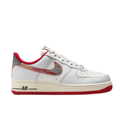 Tênis Air Force 1 07 Cinza/vermelho