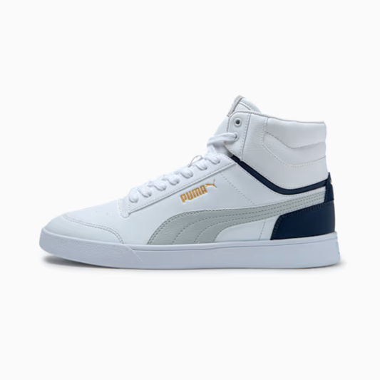 Tênis Shuffle Mid Branco e Cinza