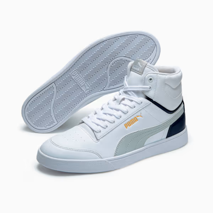 Tênis Shuffle Mid Branco e Cinza
