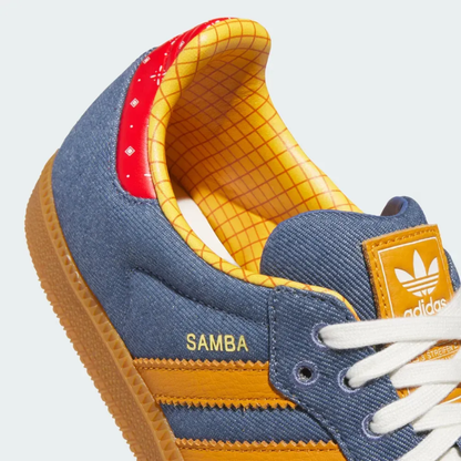 Toy Story x adidas Samba OG Woody Blue Tan Yellow