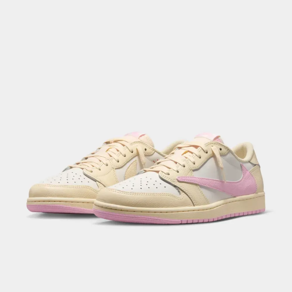 Travis Scott x Air Jordan 1 Low Sail Shy Pink Muslin