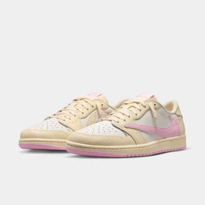 Travis Scott x Air Jordan 1 Low Sail Shy Pink Muslin