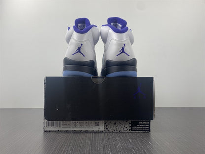 Air Jordan 5 Branco Roxo e Preto