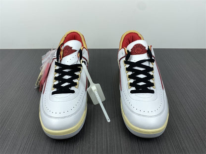 Air Jordan 2 Low Branco Vermelho e Preto