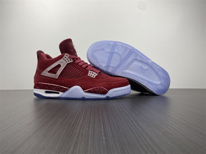 Air Jordan 4 Retrô Oklahoma Sooners Vinho Branco e Azul Gelo