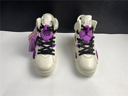 Air Jordan 6 Bege Roxo e Laranja