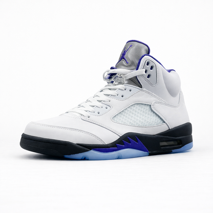 Air Jordan 5 Branco Roxo e Preto