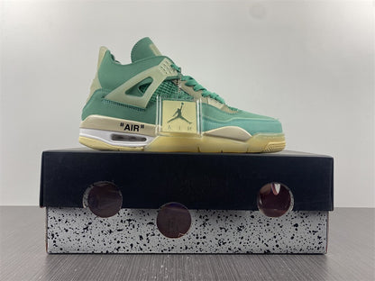Air Jordan 4 x Off White Verde Menta e Bege