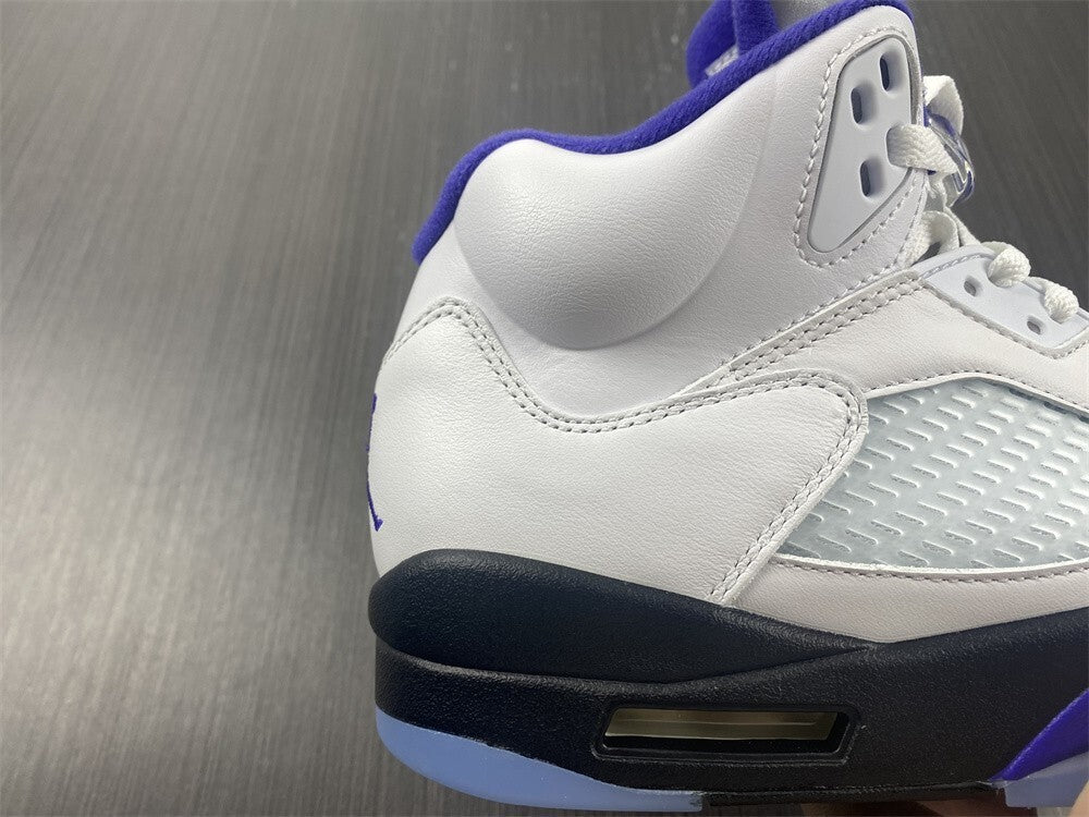 Air Jordan 5 Branco Roxo e Preto