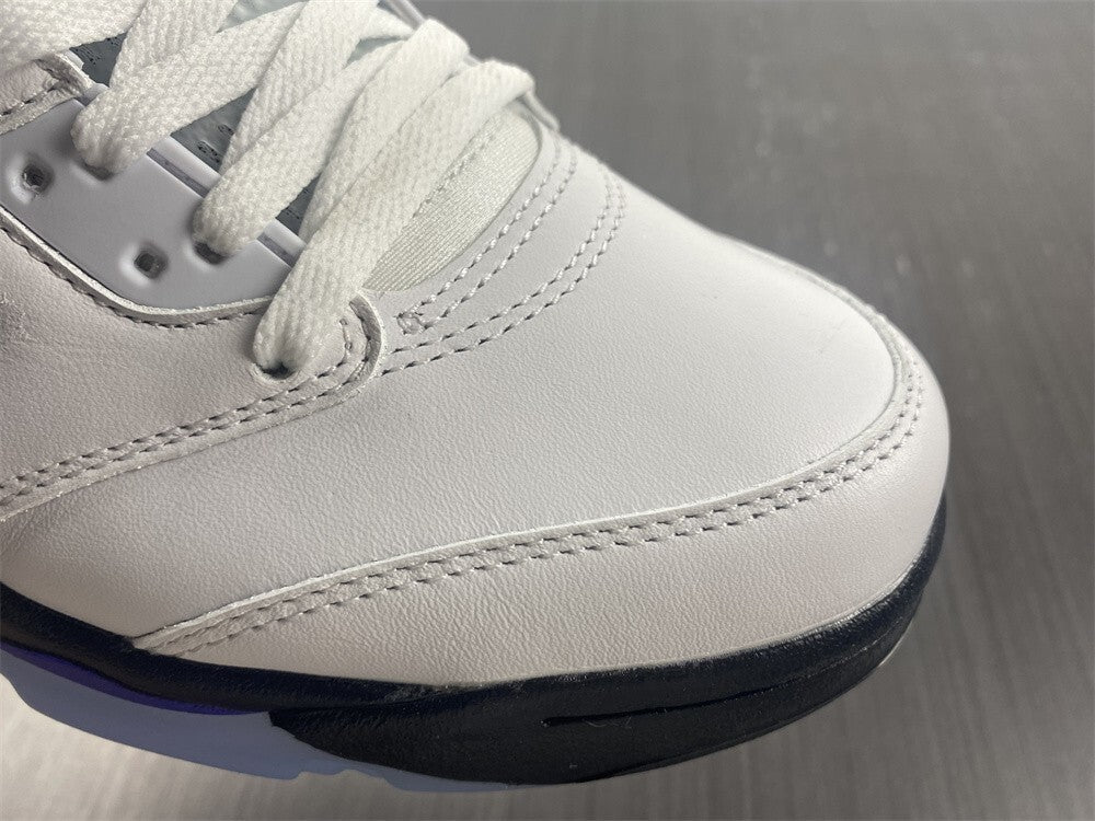 Air Jordan 5 Branco Roxo e Preto