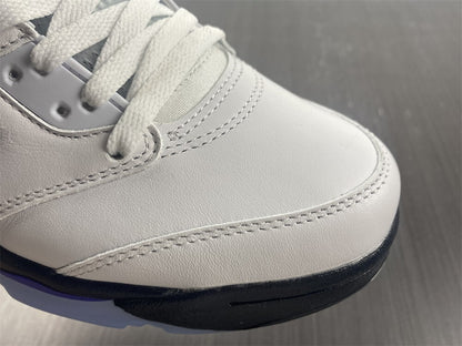 Air Jordan 5 Branco Roxo e Preto