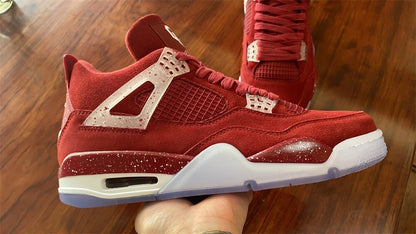 Air Jordan 4 Retrô Oklahoma Sooners Vinho Branco e Azul Gelo