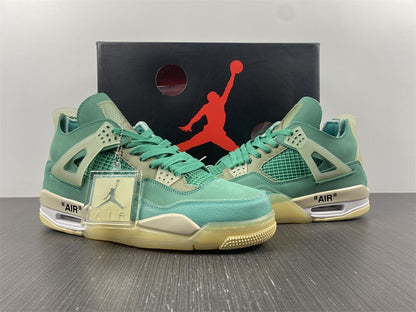 Air Jordan 4 x Off White Verde Menta e Bege